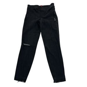 Spanx women’s distressed black begging leggings pants